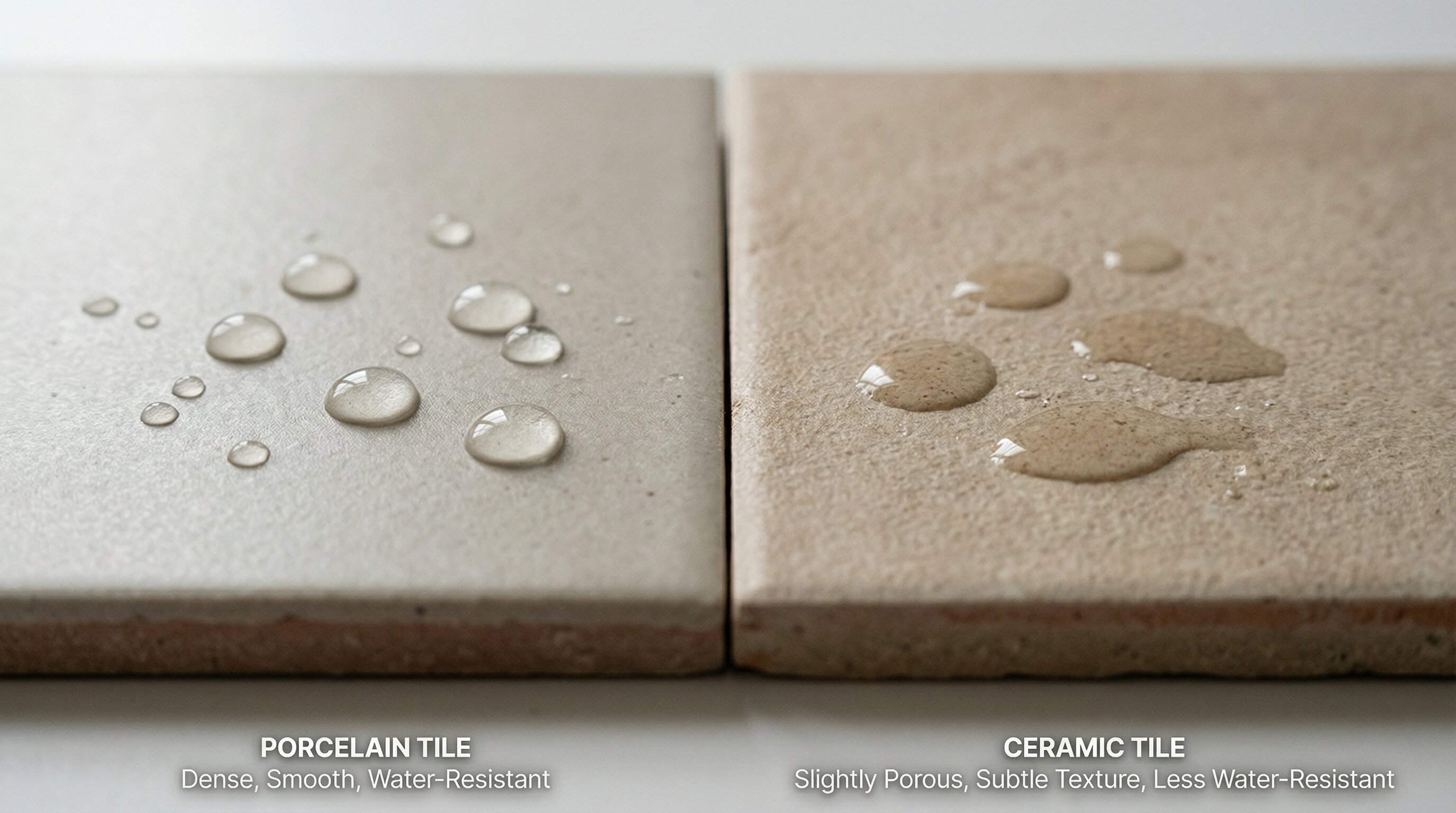 Close-up comparison Procelain Vs Ceramic