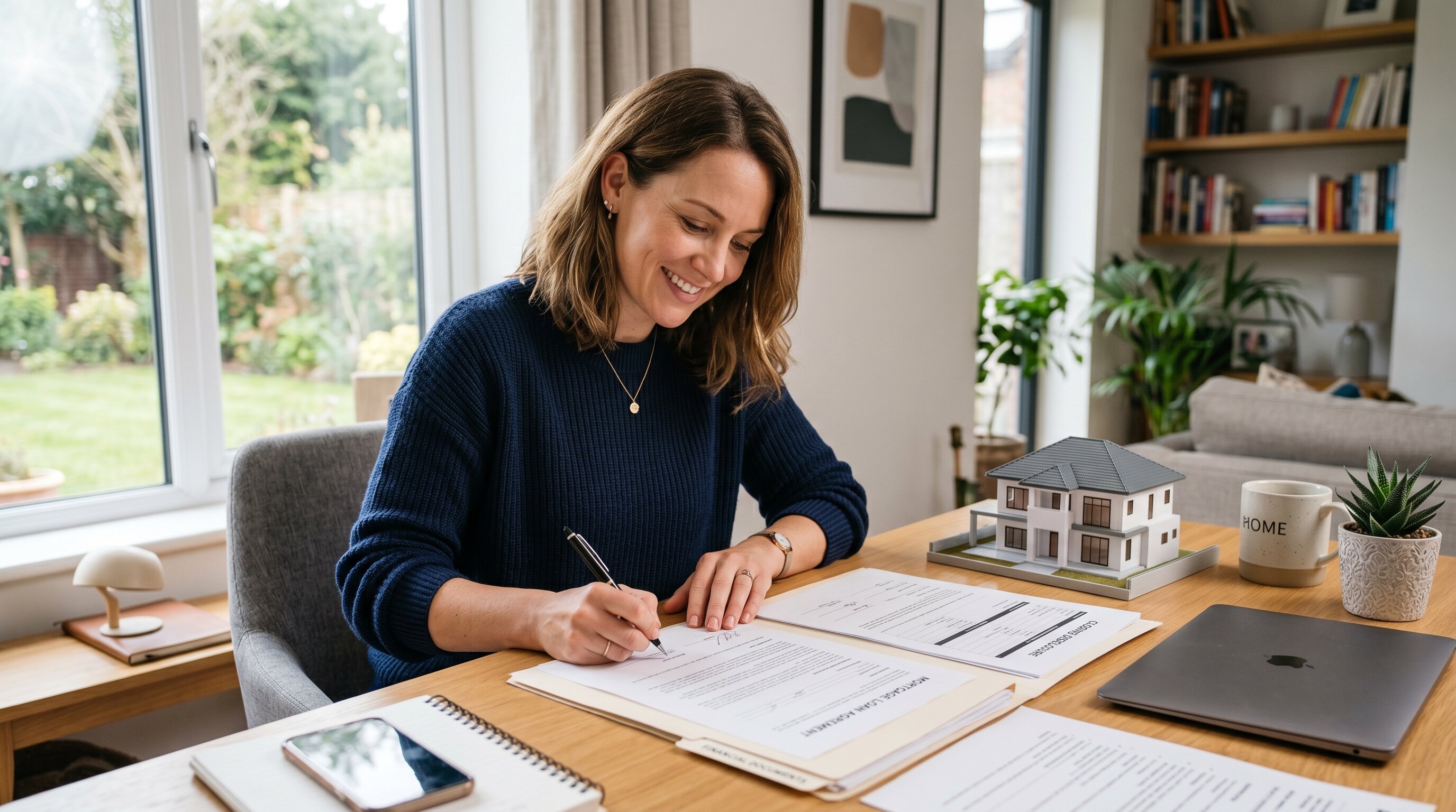 Homeowner reviewing finance