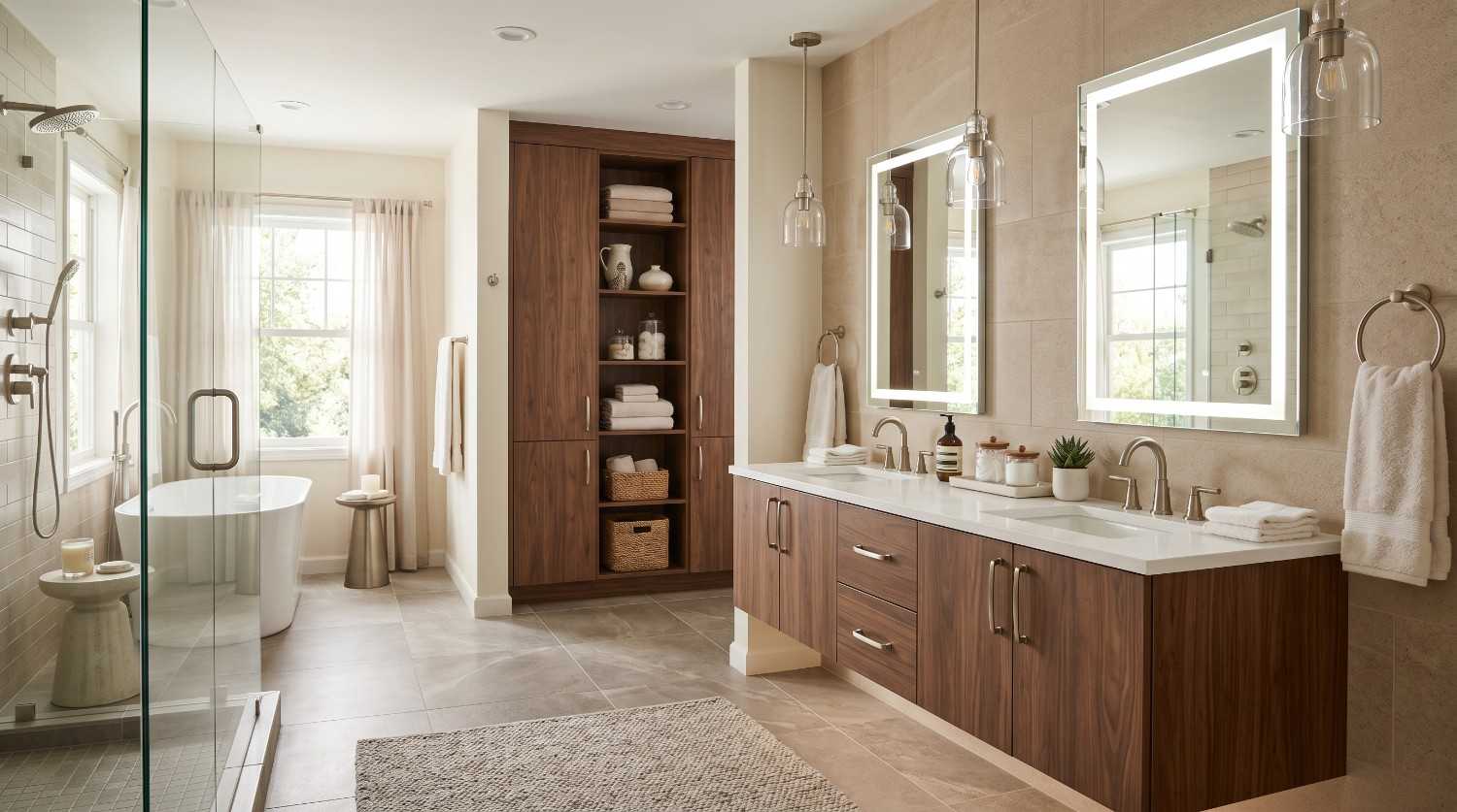 Modern primary bathroom