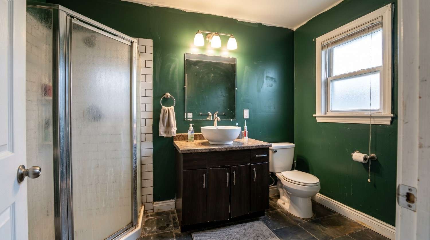 Renovated suburban bathroom
