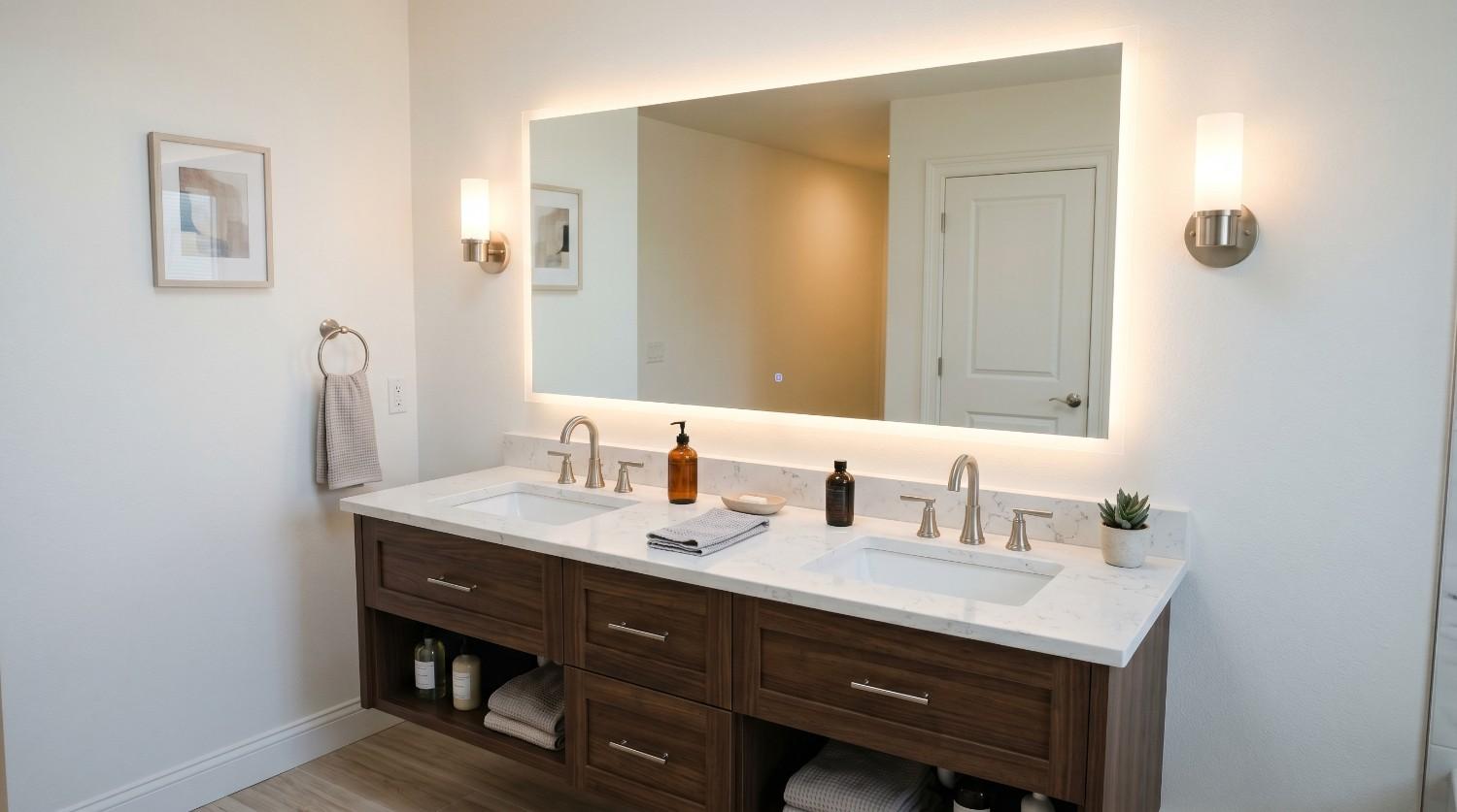 Bathroom vanity area