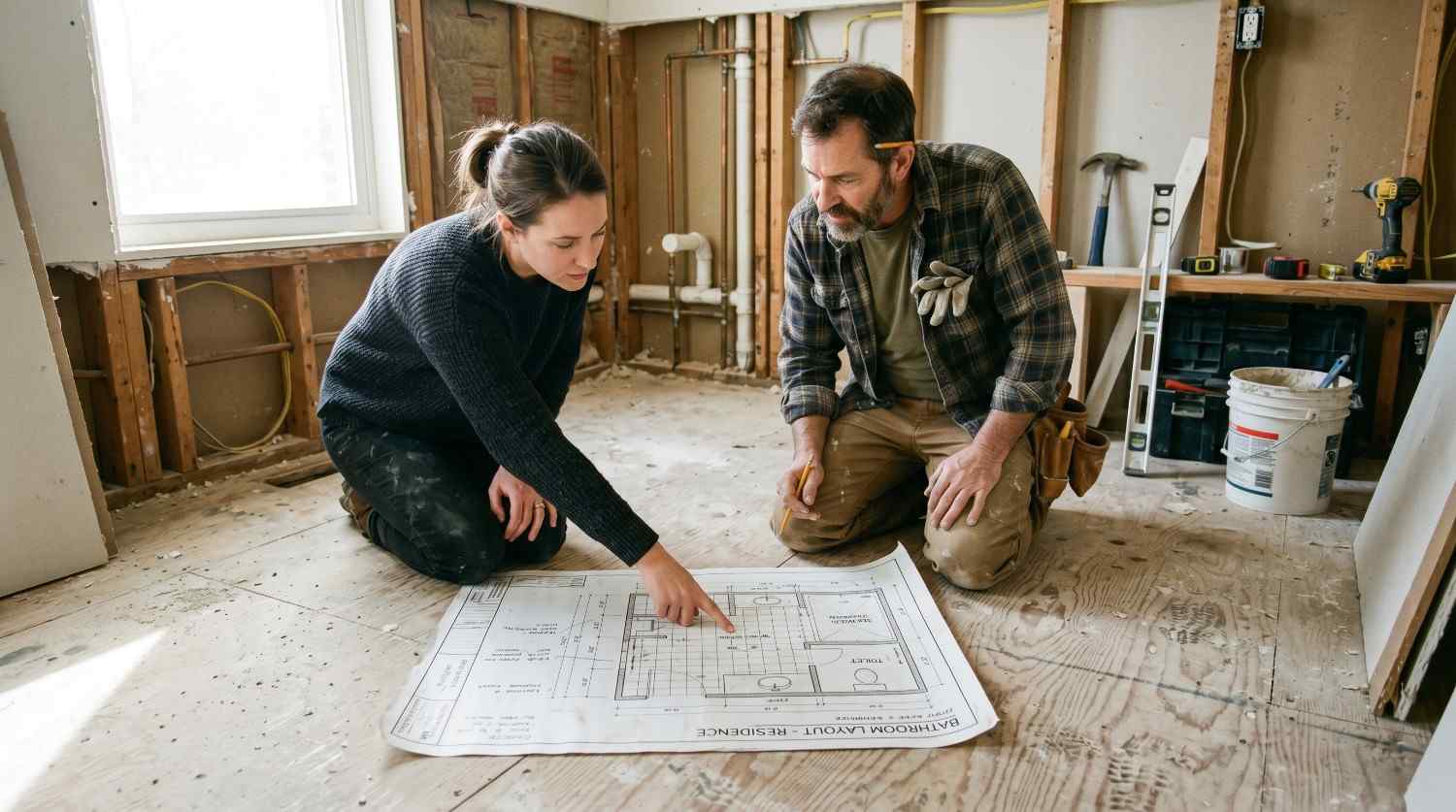 Bathroom remodel process