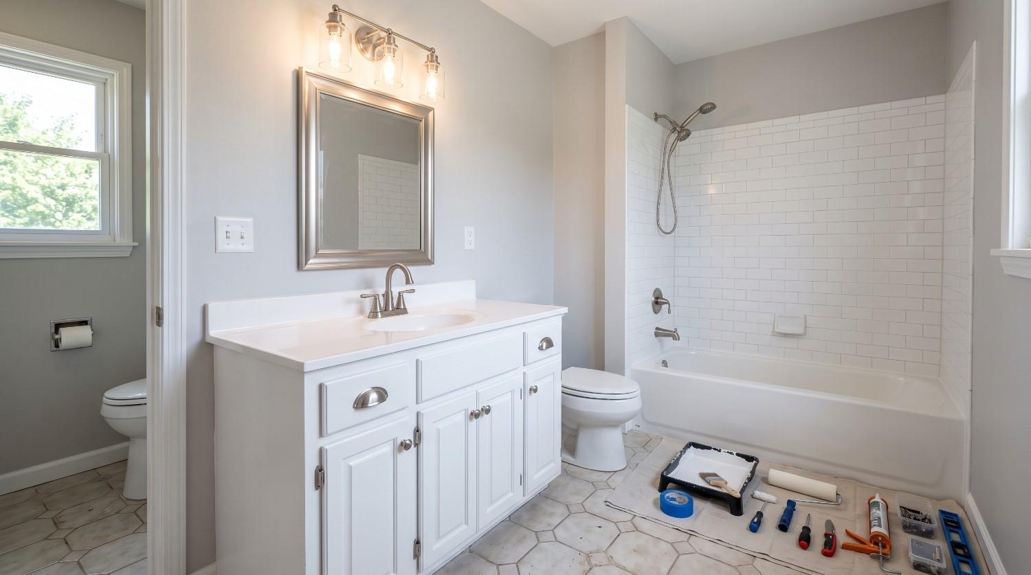 Bathroom renovation in progress