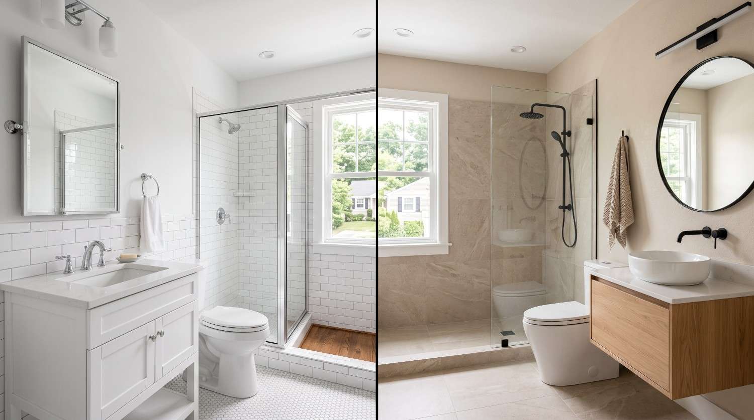 Two bathroom remodel designs