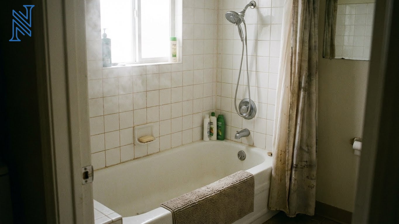 Classic Bathroom Shower Design with Bathtub