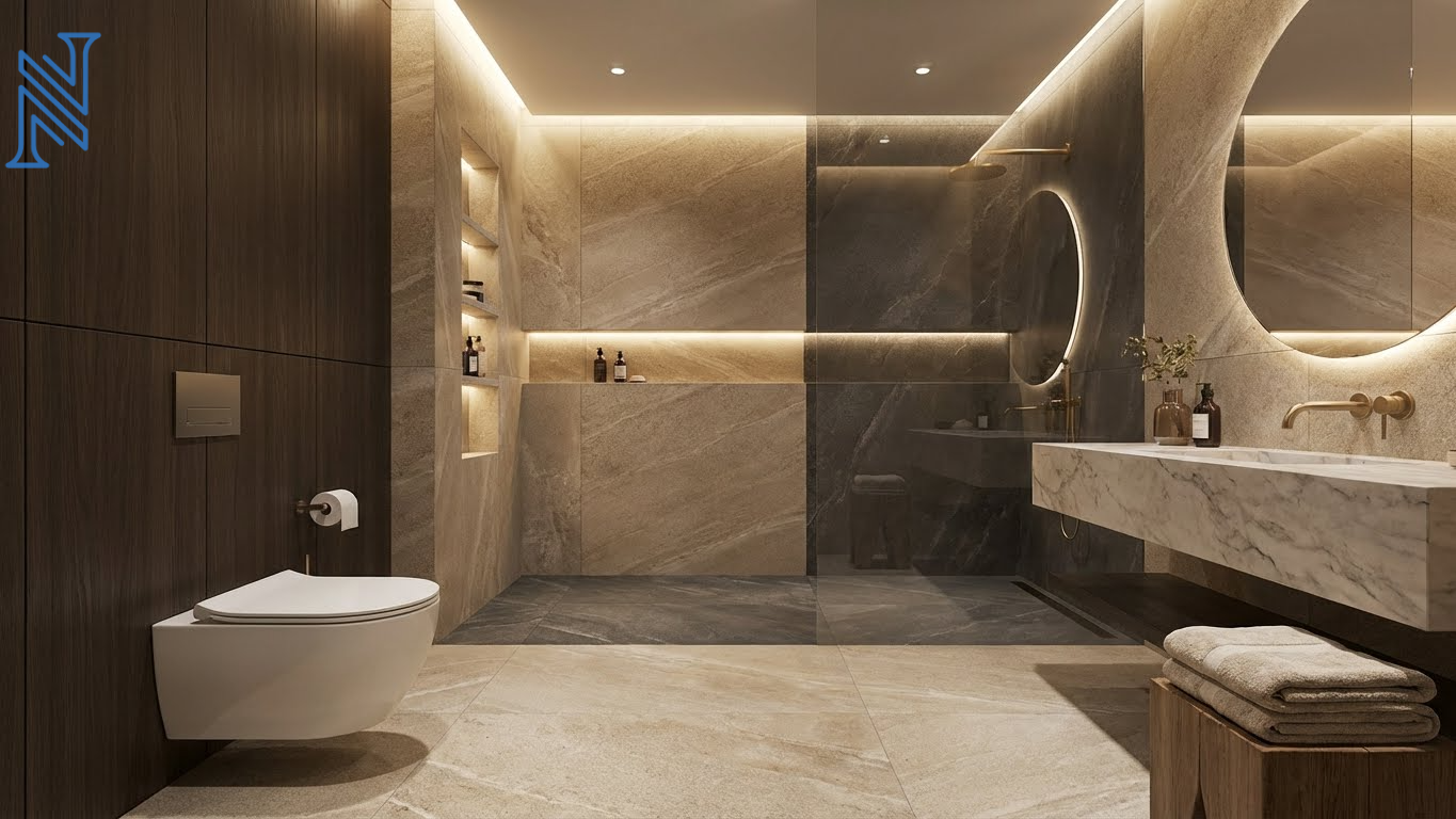 Luxury Hotel-Style Bathroom Toilet Design