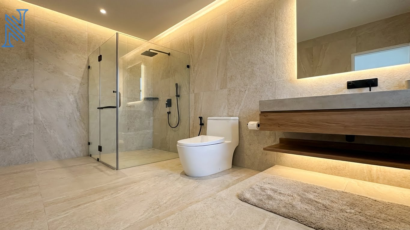 Modern Toilet Design with Concealed Cistern