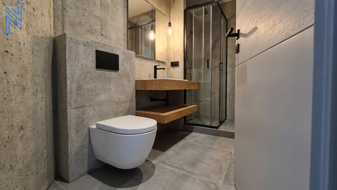 Premium Bathroom Toilet Design with Marble