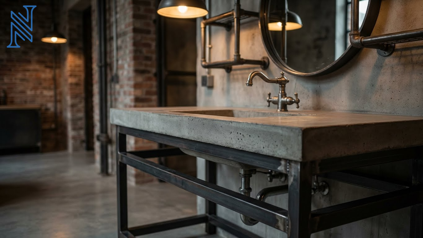 Industrial Style Bathroom Vanity Design