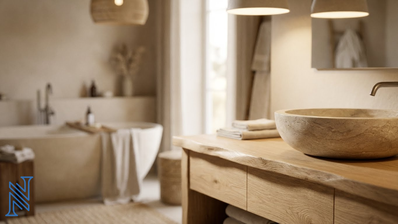 Rustic Wood Bathroom Vanity Design