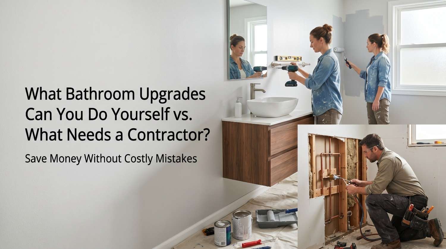 What Bathroom Upgrades Can You Do Yourself vs. What Needs a Contractor?